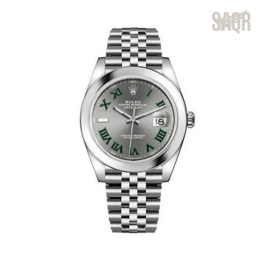 Rolex Watch | Datejust Silver/Green