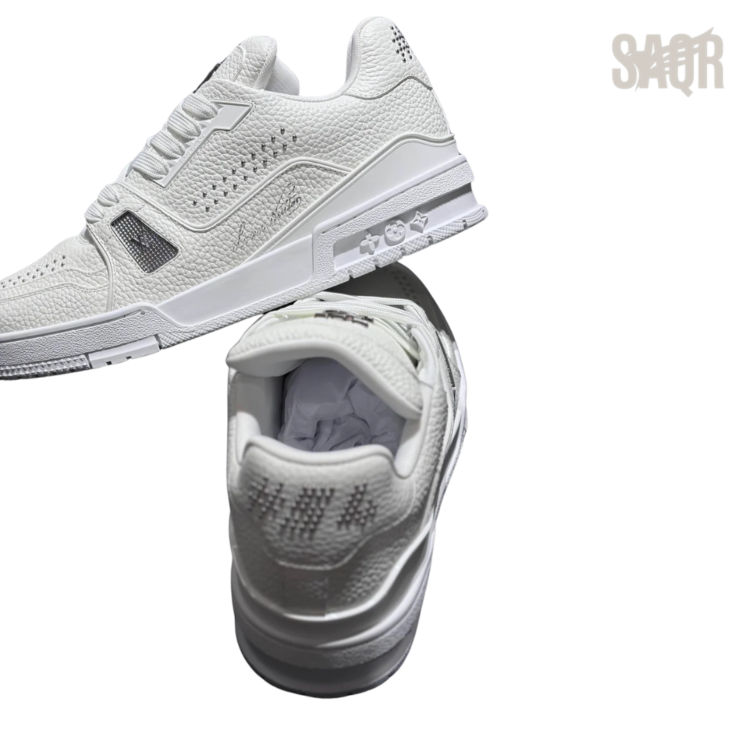 Louis Vuitton LV Leather Trainer Sneakers – White - View 3
