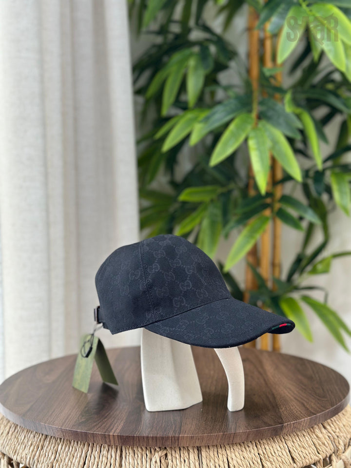 Gucci GG Denim Baseball Hat with Miniature Double G (Dark Blue/Ivory)