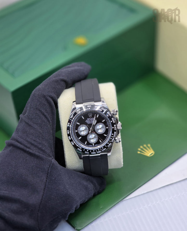 Rolex Oyster Perpetual (Matte Black / Champagne Dial)