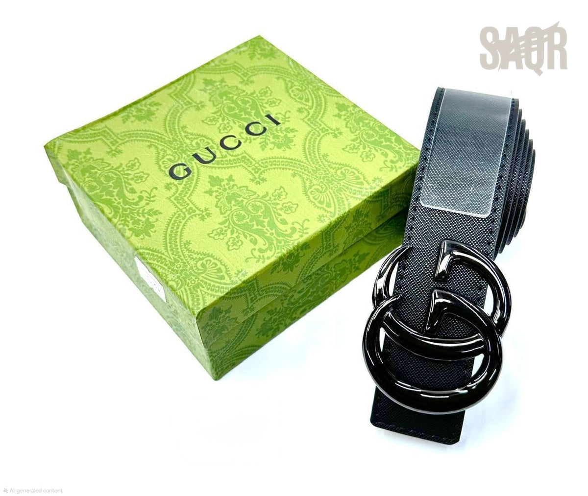 Gucci | Blondie Interlocking G Belt – Black / Gold – Product Image 1