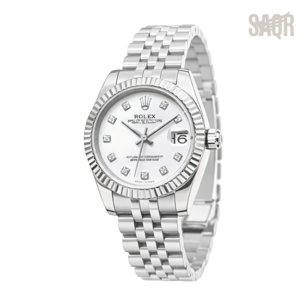 Rolex Watch | Datejust White Diamond Dial