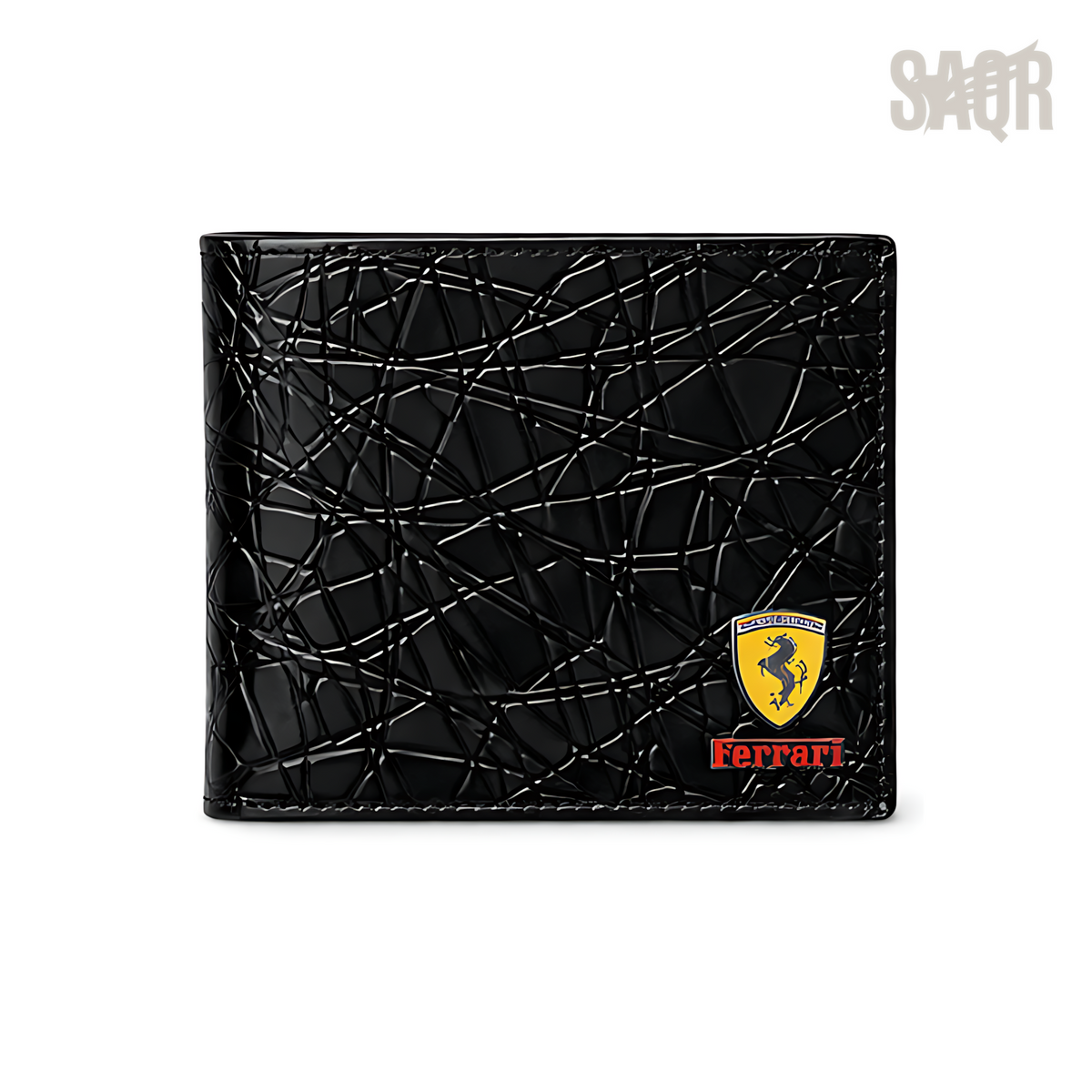 Ferrari Bag | Premium Bi Fold Black Leather Wallet