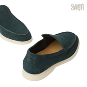 Loro Piana Summer Walk Suede Loafers – Dark Green - View 3