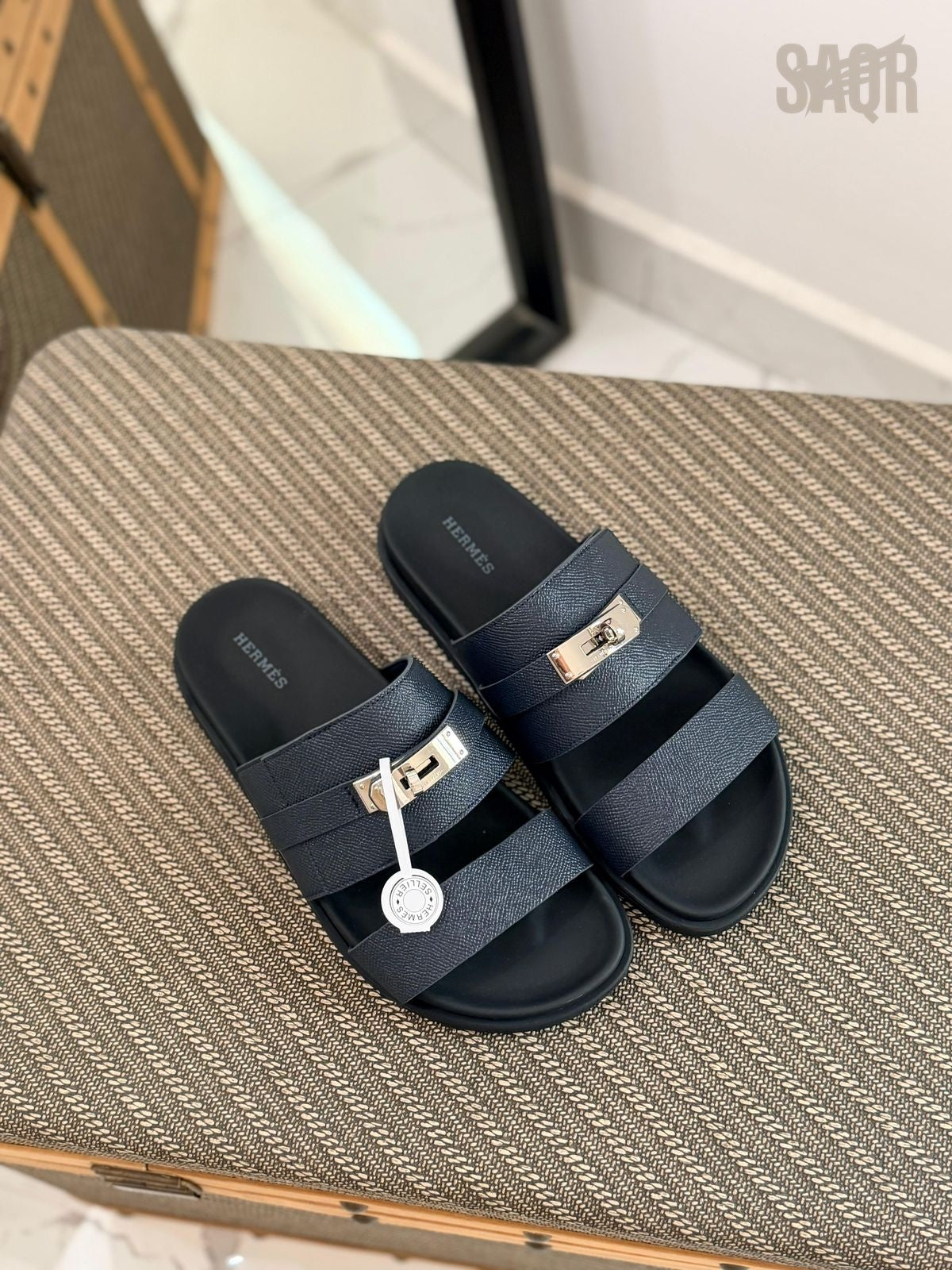 Hermès Chypre Sandals (Brown Suede)