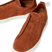 Zegna Triple Stitch Sneakers – Rust Brown - View 4