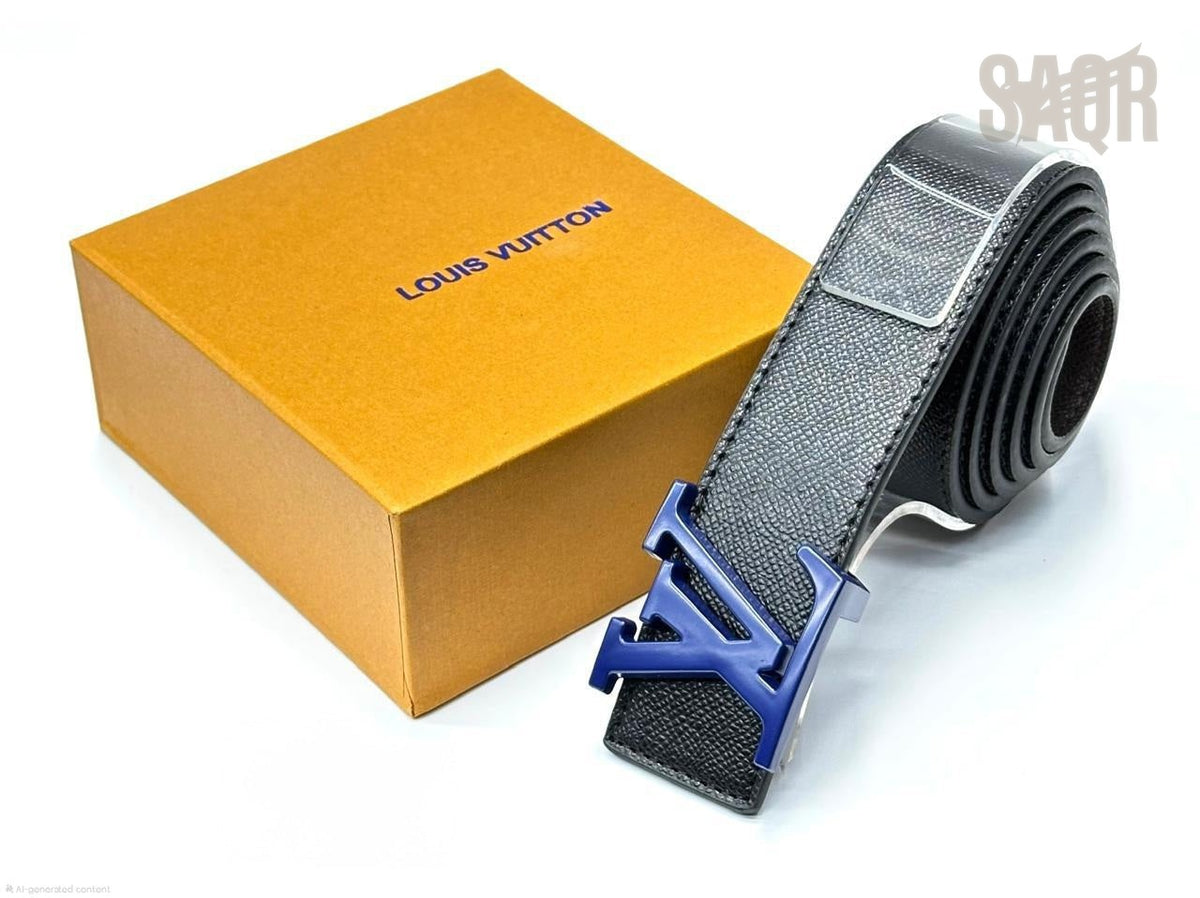 Louis Vuitton | LV Aerogram Leather Belt – Black / Red – Product Image 1