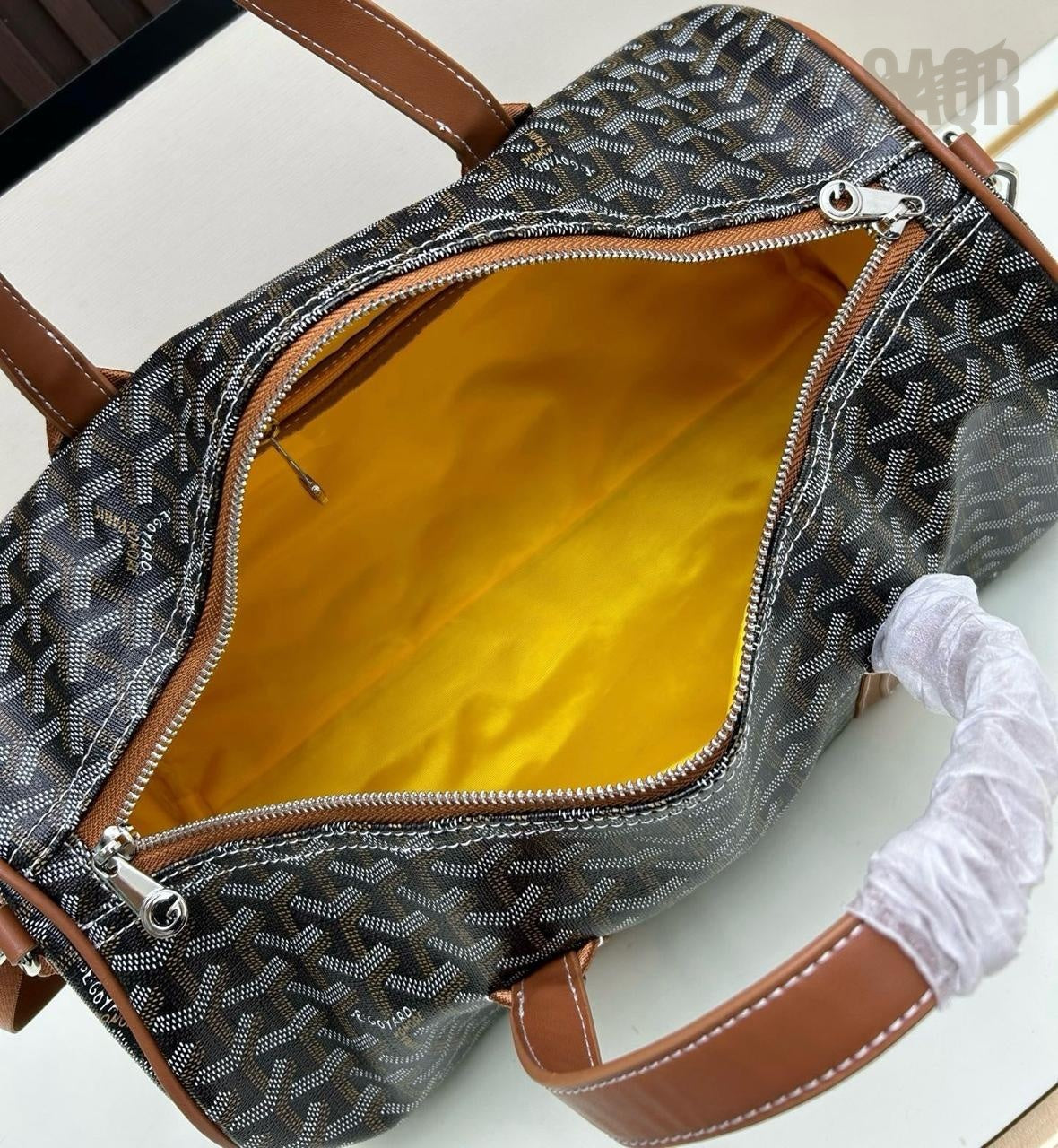 Goyard Boeing 45 Duffel Bag (Black/Tan)
