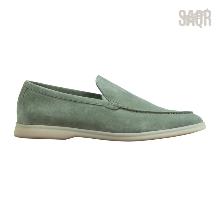 Loro Piana Summer Walk Loafers – Light Green - View 1