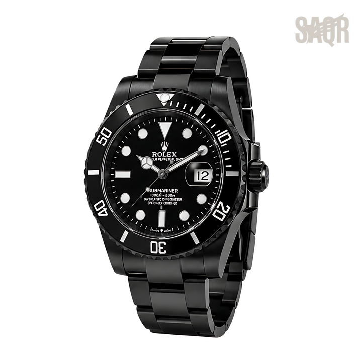 Rolex Submariner Date Black Dial Black Tone Watch - image 2