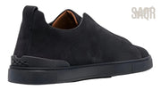 Zegna Footwear | Triple Stitch Suede All Black