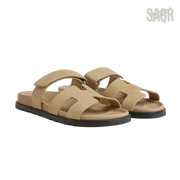 Hermès Chypre Sandals – Beige Lin - View 1
