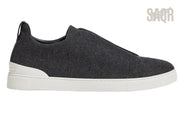 Zegna Triple Stitch Sneaker - Black | Men