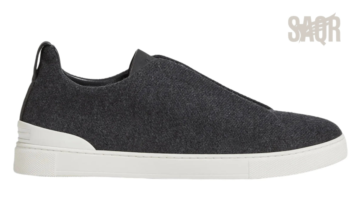 Zegna Triple Stitch Sneaker - Black | Men
