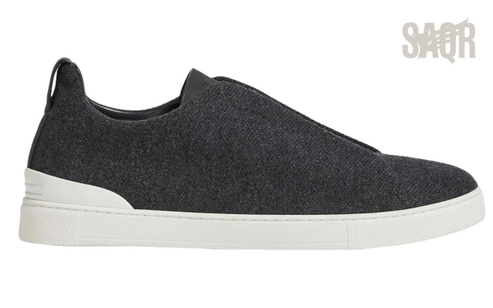 Zegna Triple Stitch Sneaker - Black | Men