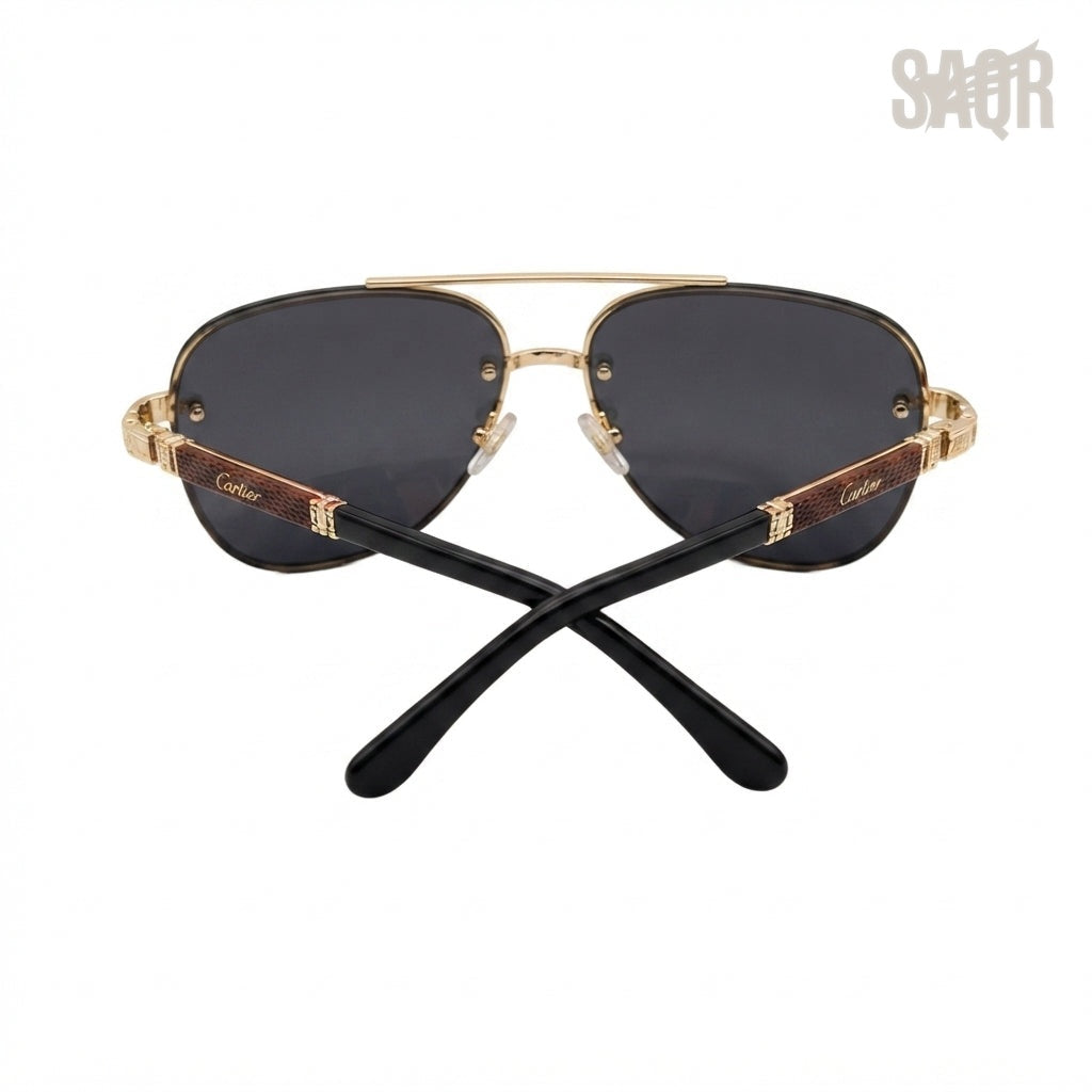 Cartier Sunglasses – Black & Gold-Tone - View 3