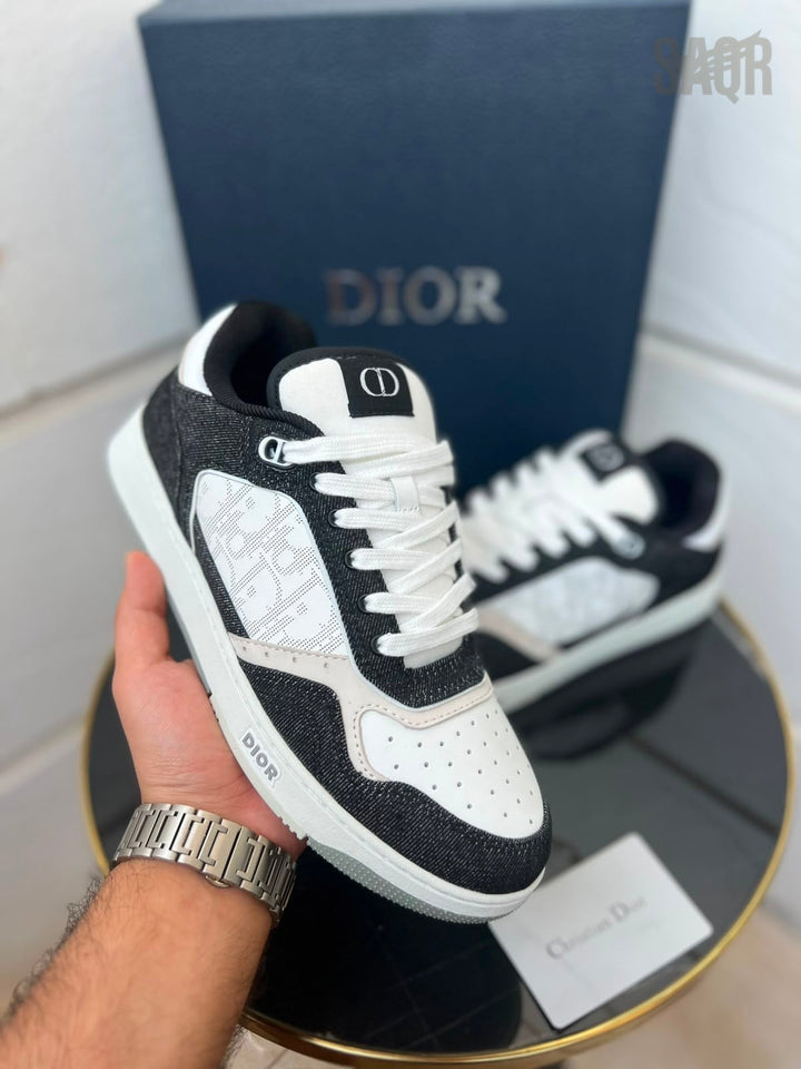 Dior B27 Uptown Low-Top Sneaker – Black & White - View 2