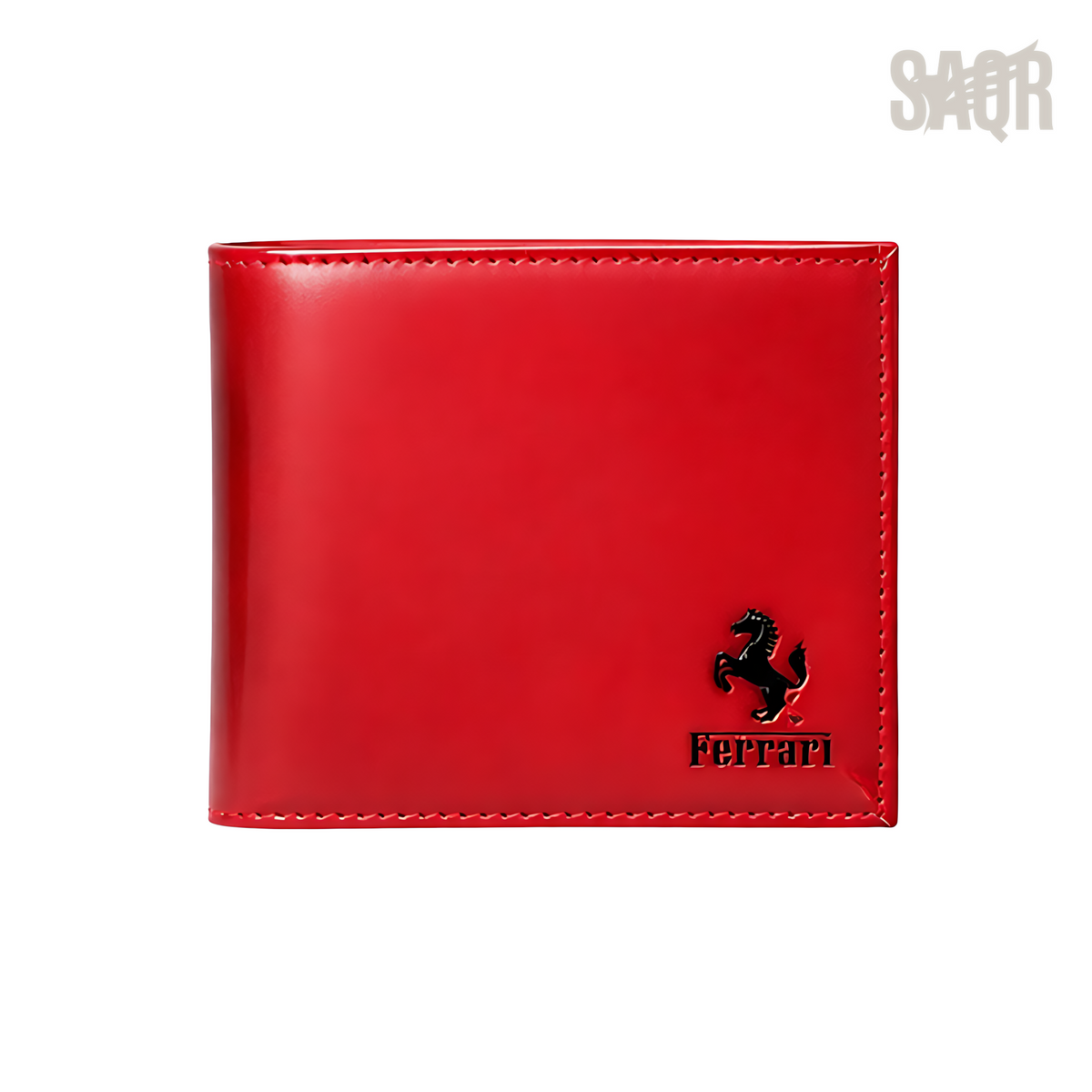 Ferrari Bag | Bi Fold Red Leather Horse Wallet