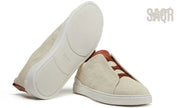 Zegna Footwear | Triple Stitch Suede White