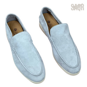 Loro Piana Summer Walk Icy Loafers – Blue - View 4