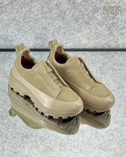 Zegna Grey Suede Slip-On Sneakers