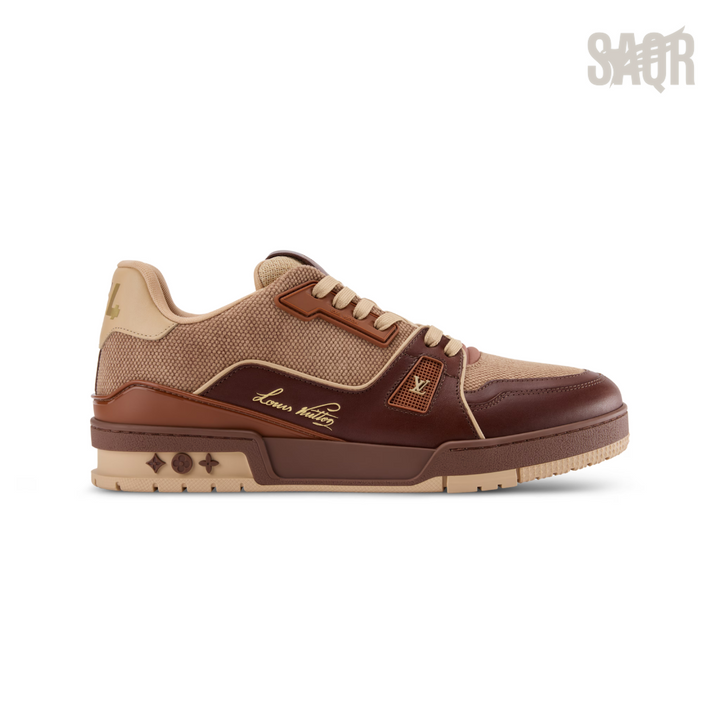 Louis Vuitton LV Trainer Sneaker – Maroon & Brown - View 1