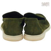 Loro Piana Summer Walk Suede Loafers – Forest Green - View 4