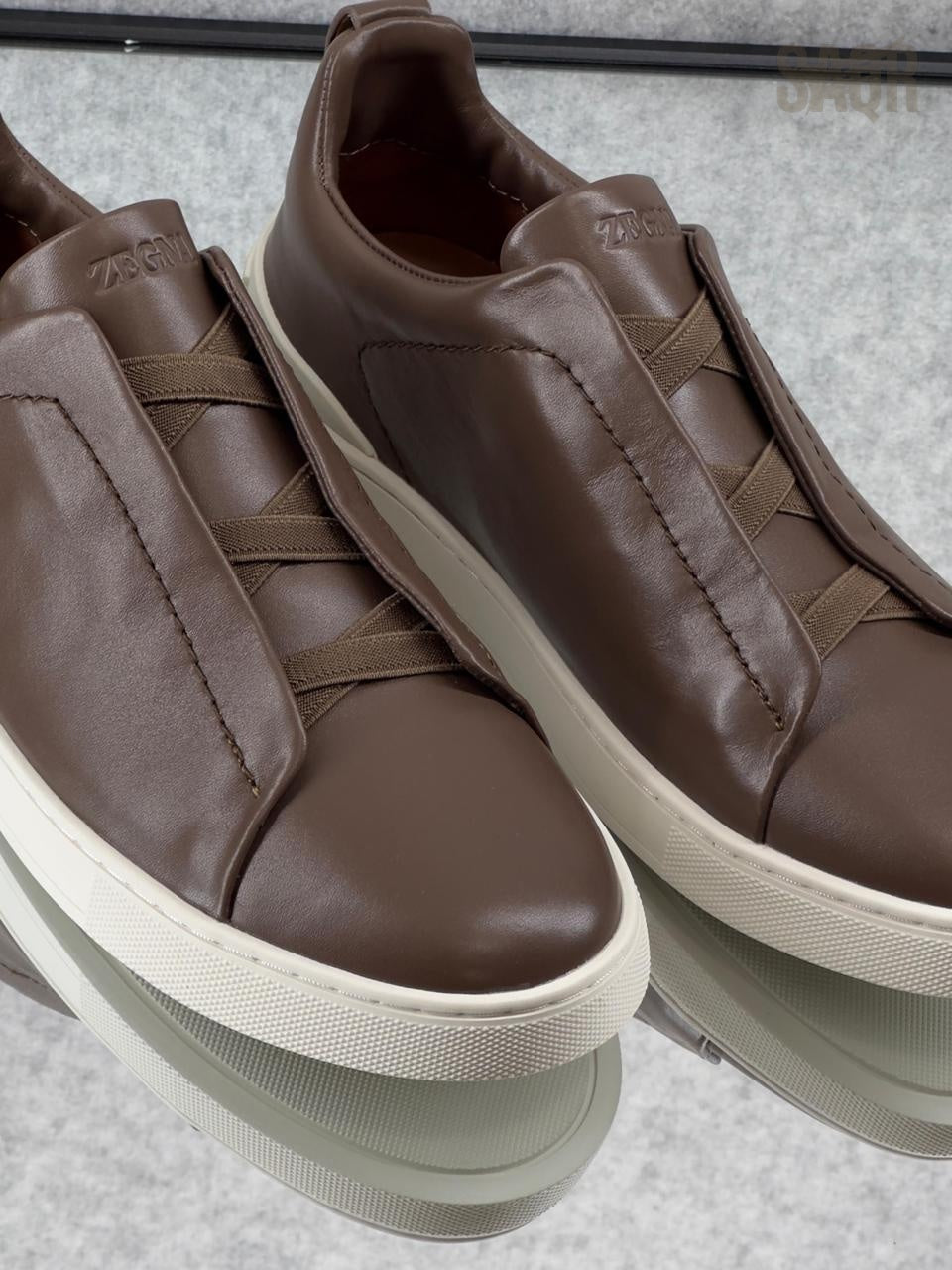 Zegna TerraFlex Canvas Slip-On Sneakers – Sand Edition