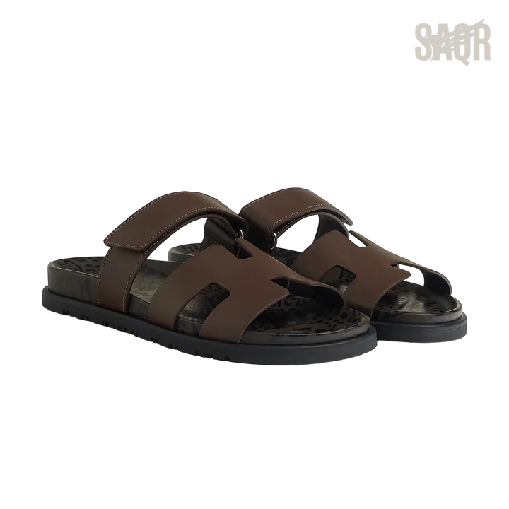 Hermès Chypre Sandals – Écorce - View 1