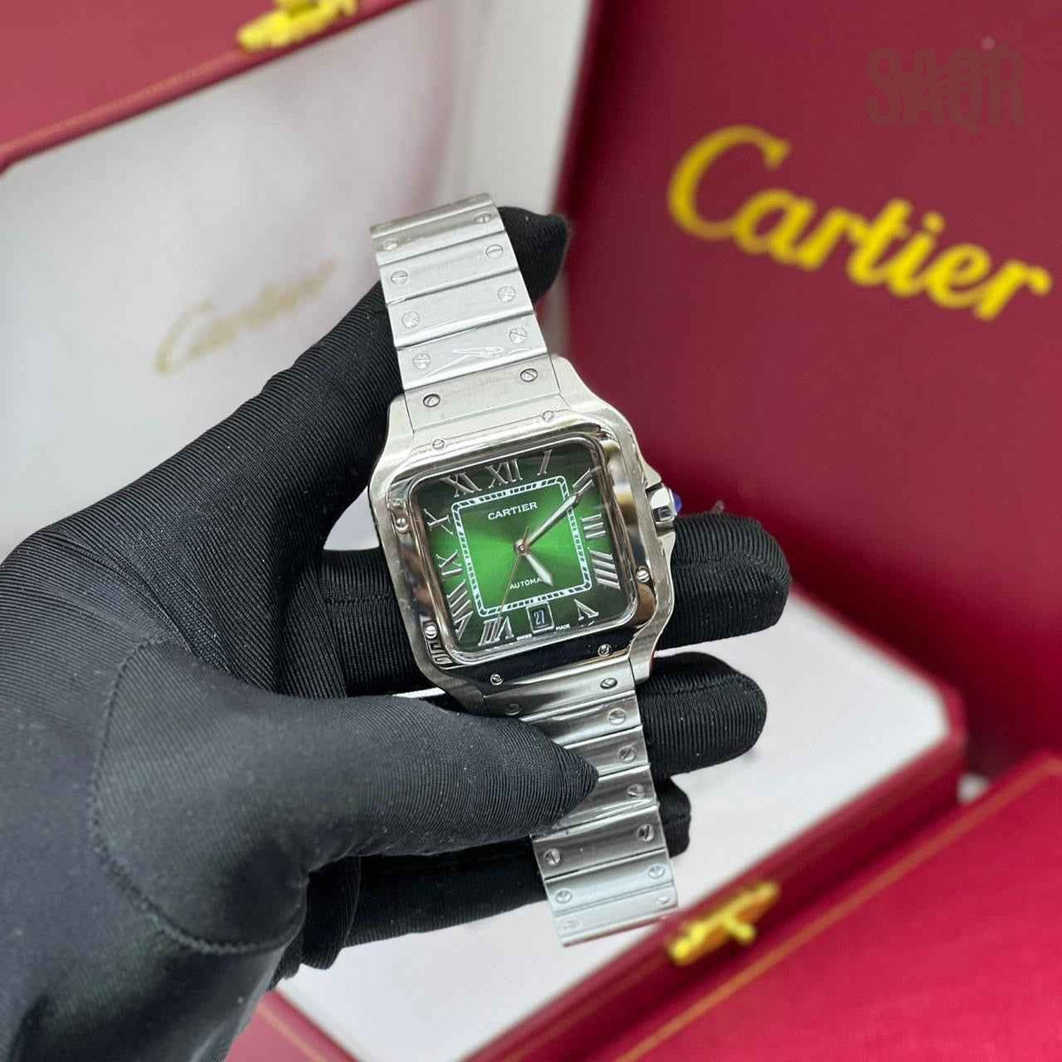 Cartier Watch | Santos de Large Green Dial