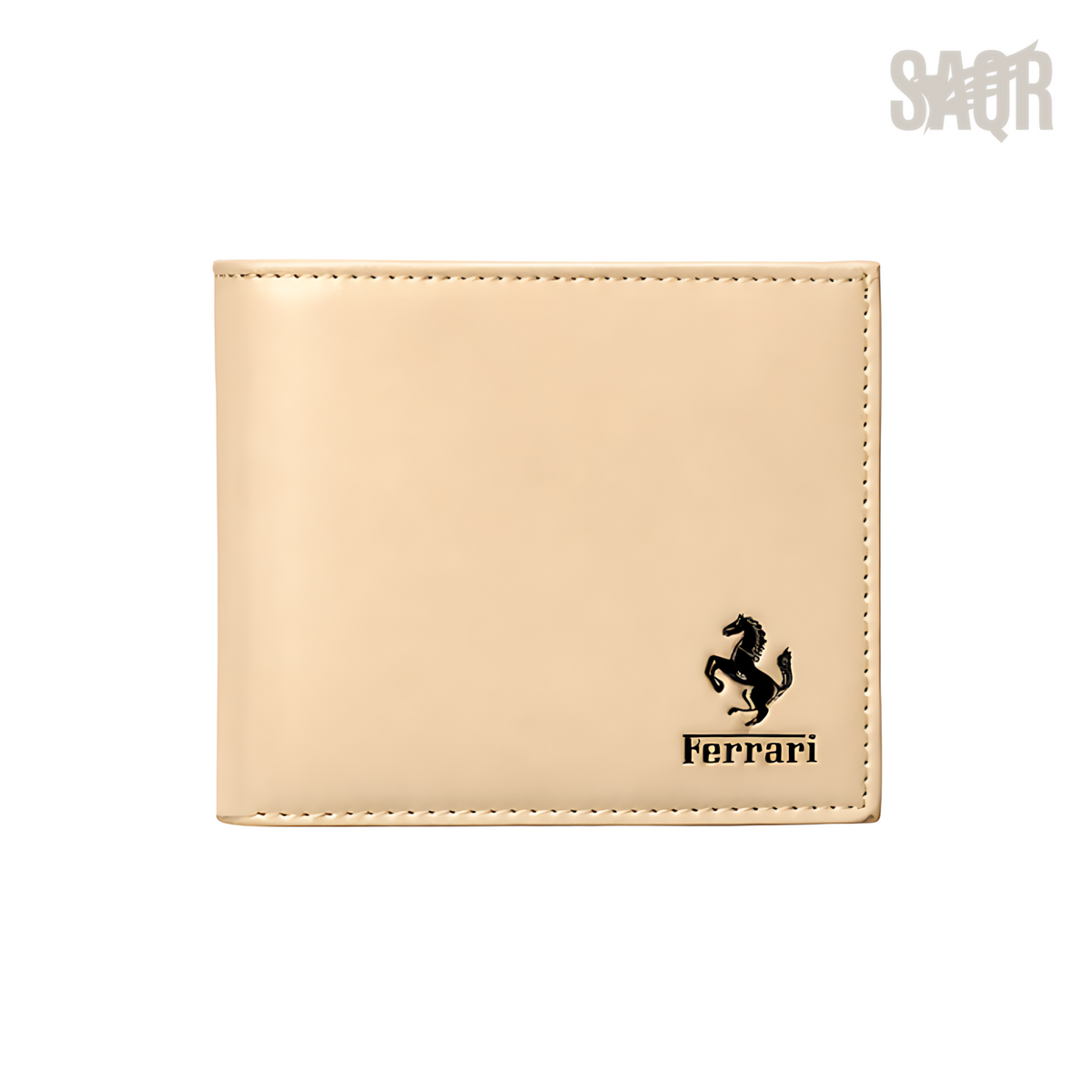 Ferrari Bag | Bi Fold Cream Leather Horse Wallet