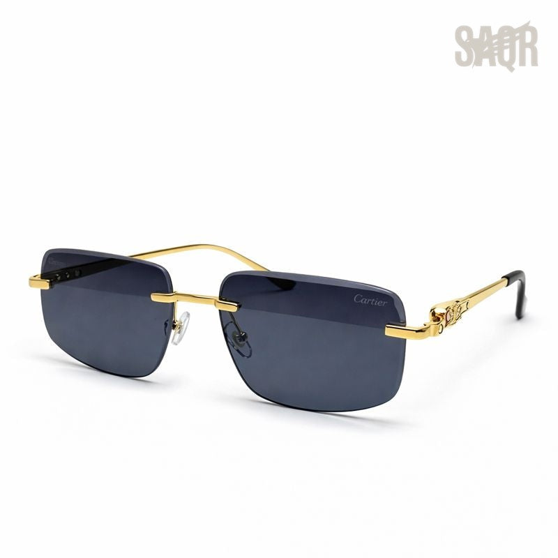 Cartier Glasses | Retro Round Black Gold