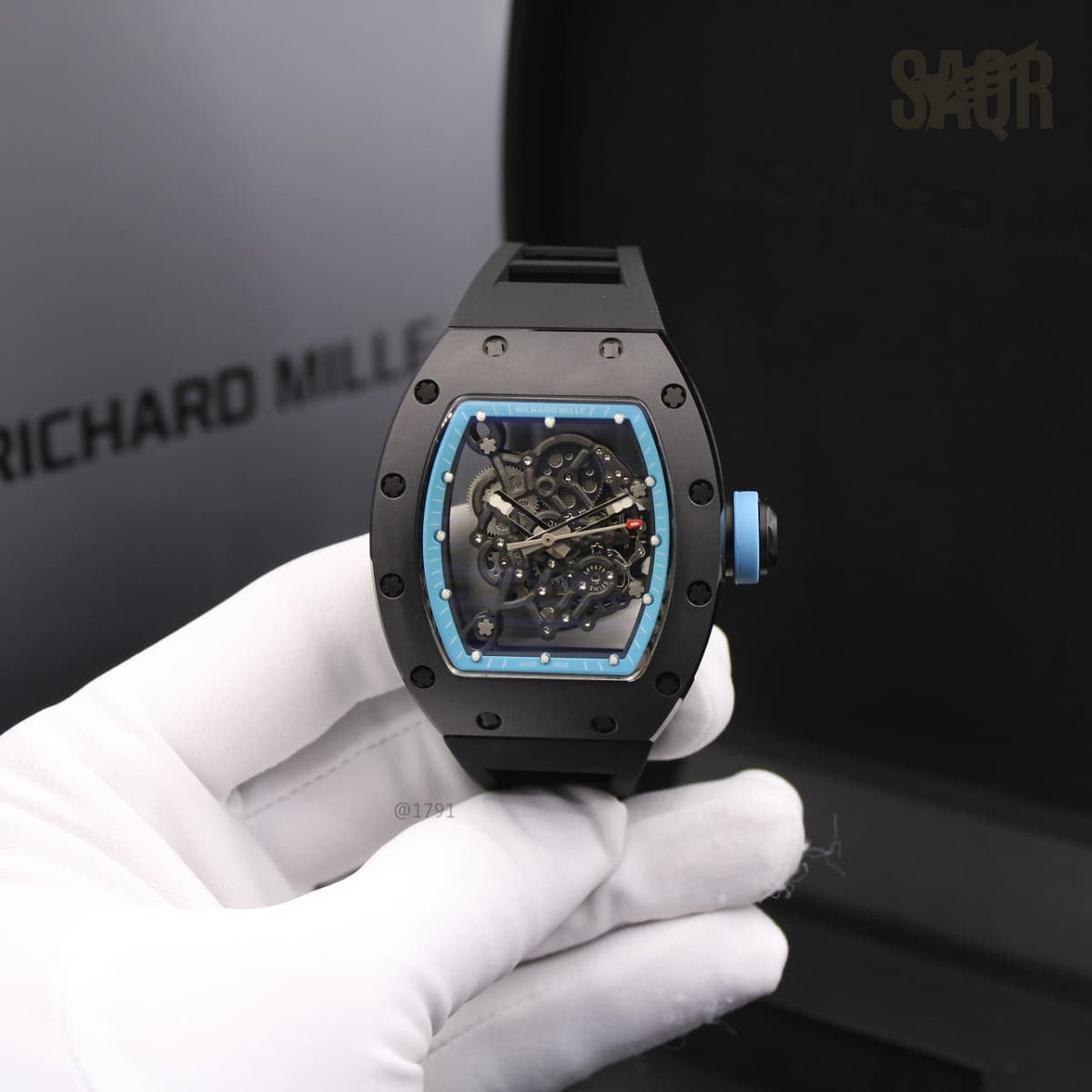 Richard Mille RM 055 Bubba Watson (White Ceramic / Black Strap)