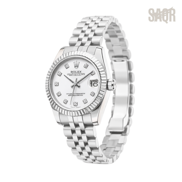 Rolex Watch | Datejust White Diamond Dial
