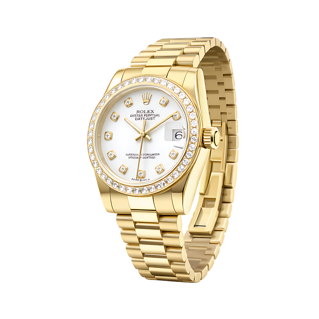 Audemars Piguet Watch | Royal Oak Yellow Gold White Diamond Dial