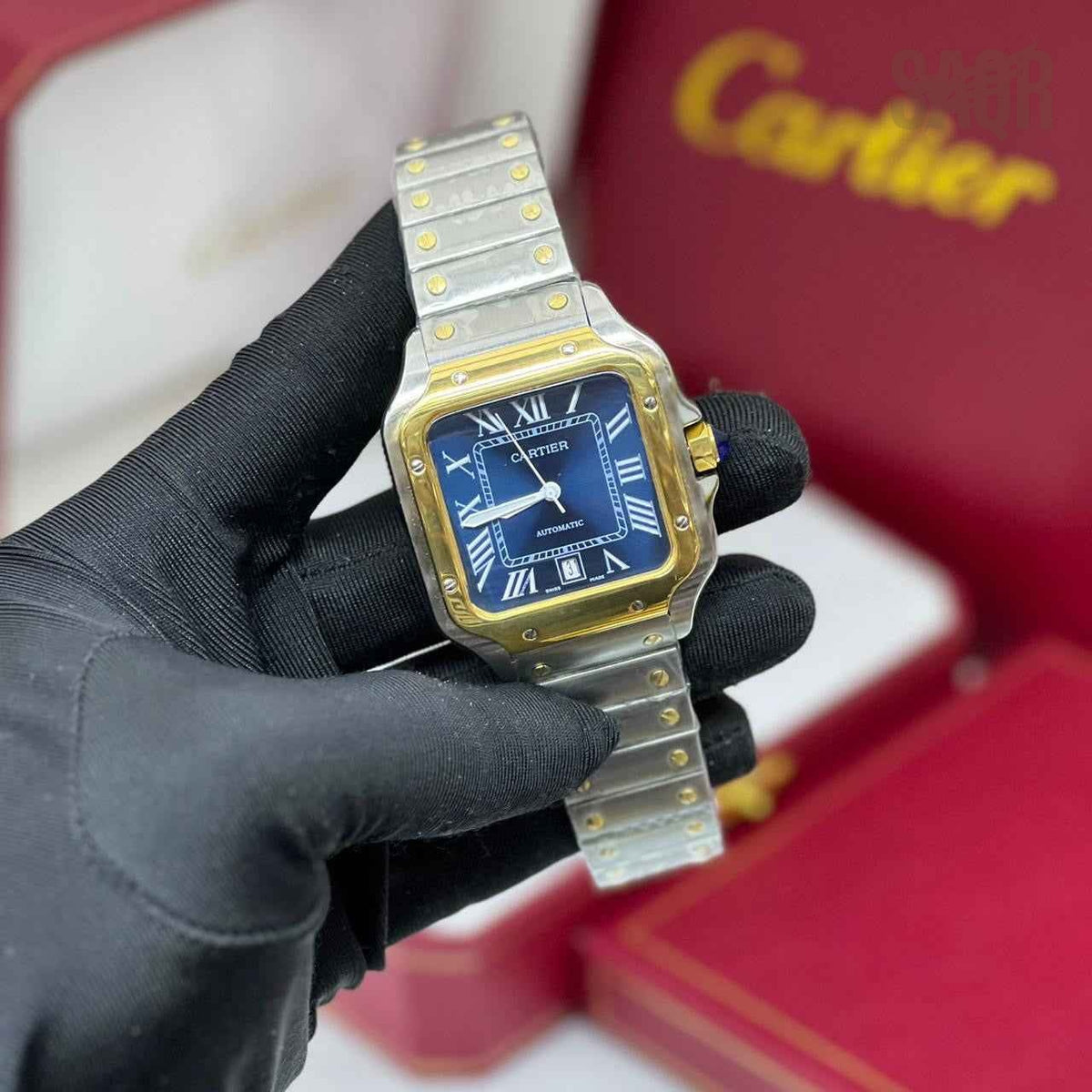 Cartier Watch | Santos de Two-Tone Blue Dial