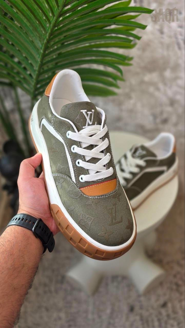 Louis Vuitton LV Tilted Sneaker – Green & Brown - View 5