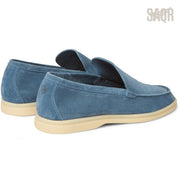 Loro Piana Summer Walk Loafers – Light Blue - View 3