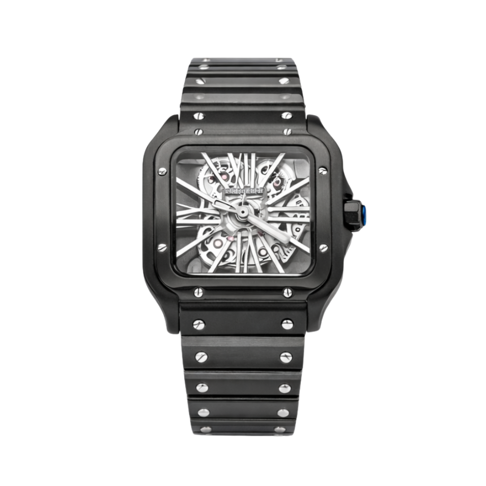 Cartier Watch | Santos de Cartier Skeleton Large Black Steel