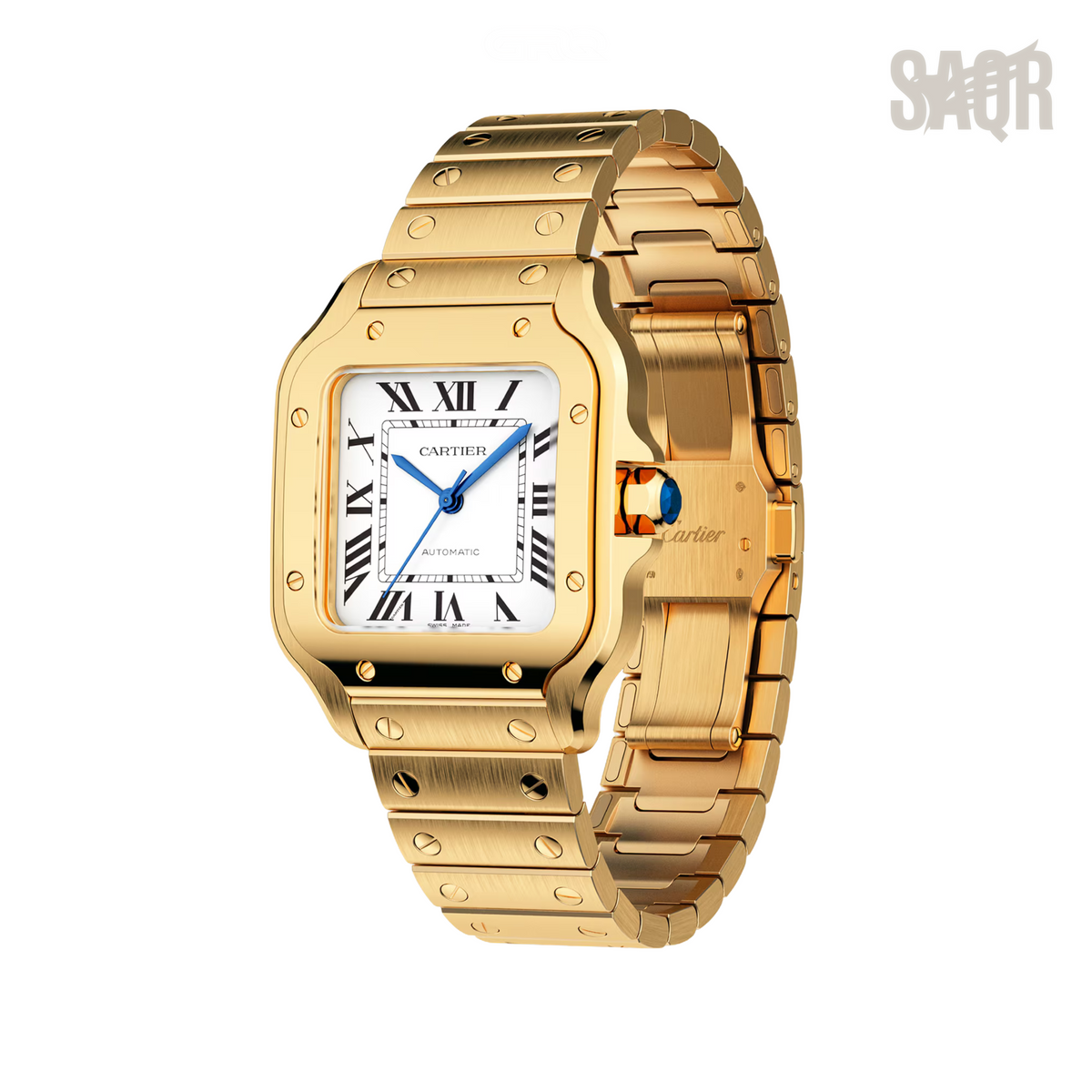 Cartier Watch | Santos de Yellow Gold White Dial