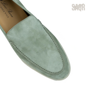 Loro Piana Summer Walk Loafers – Light Green - View 2