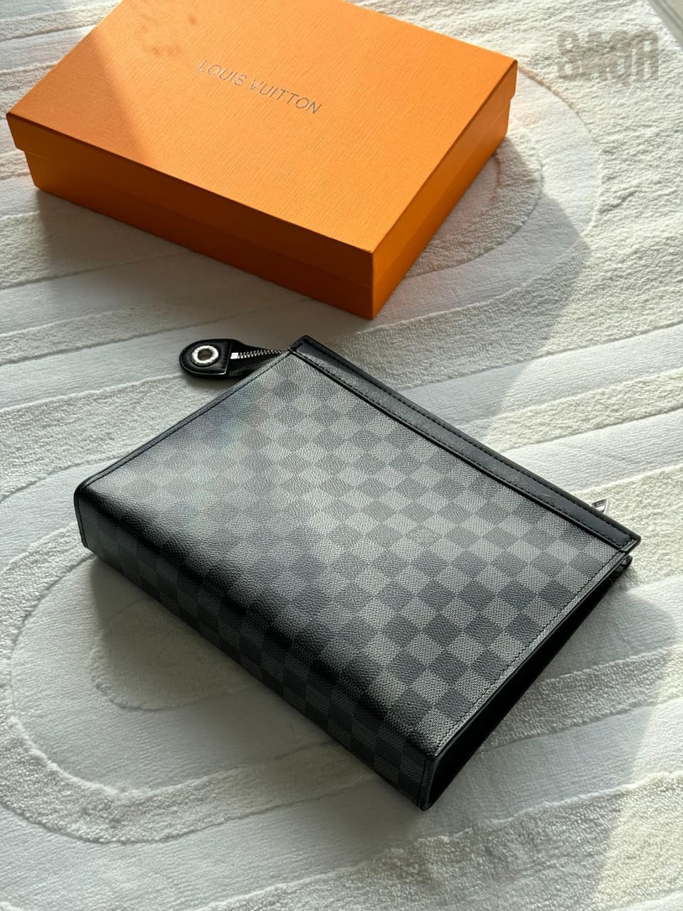 Louis Vuitton | Damier Cobalt Eagle Pouch – Black / Charcoal / Multicolor – Product Image 1