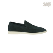 Loro Piana Summer Walk Suede Loafers – Dark Green - View 1