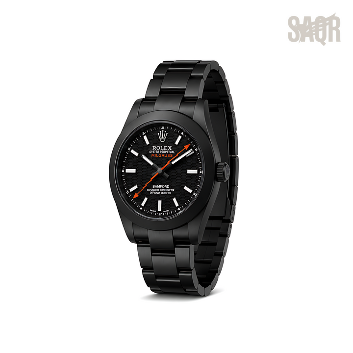 Rolex Milgauss Bamford Honeycomb Dial Matte Black Watch - image 2