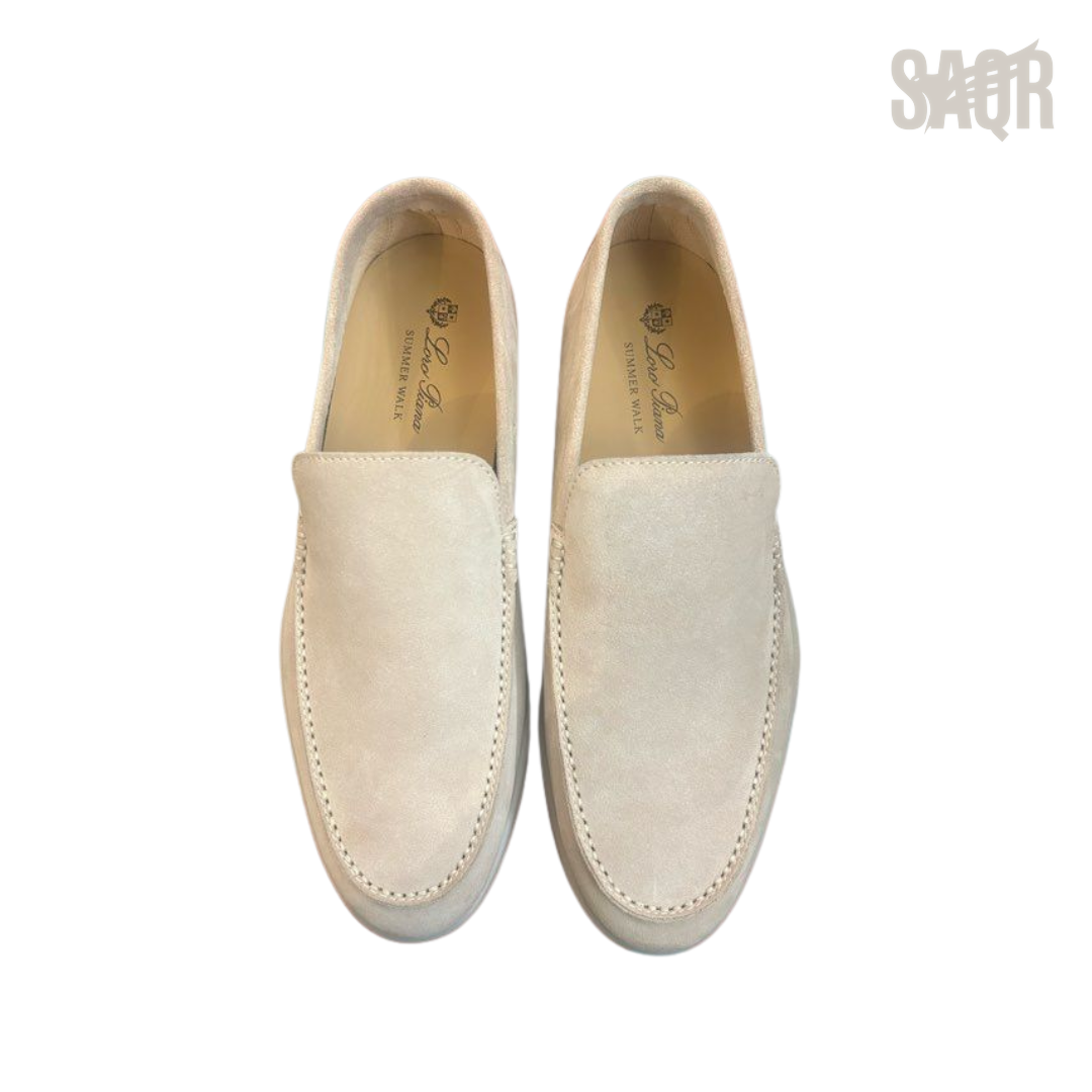 Loro Piana Summer Walk Suede Loafers – Beige - View 2