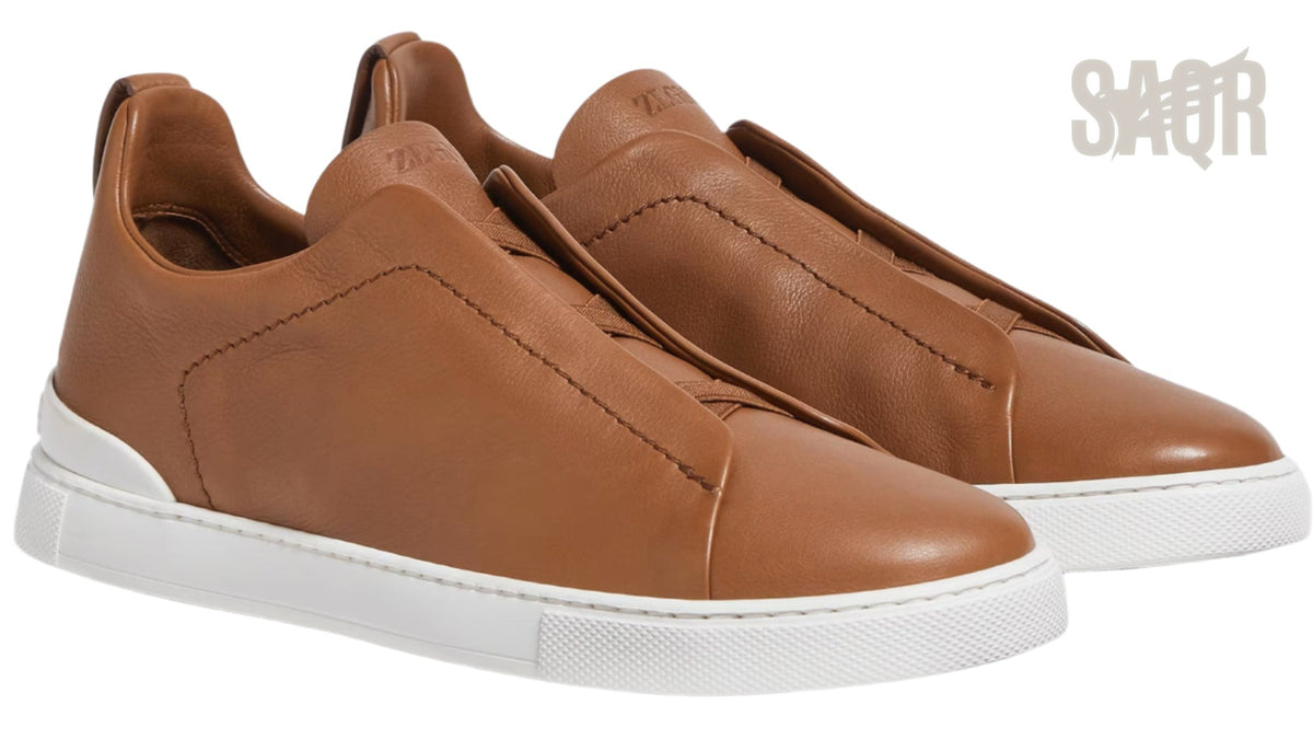 Zegna Footwear | Triple Stitch Coffee