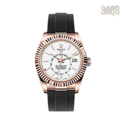 Rolex Watch | Sky-Dweller Gold/White