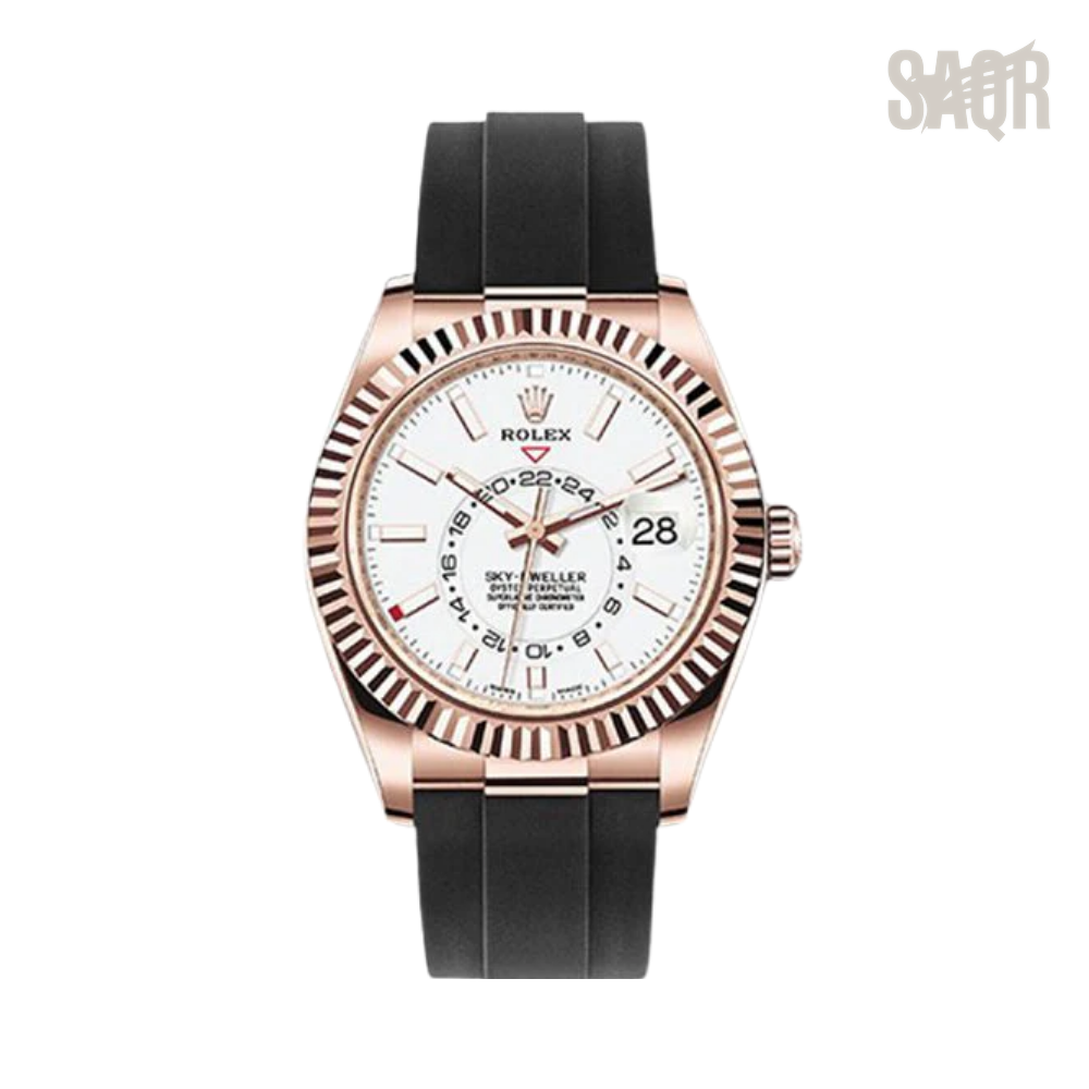 Rolex Watch | Sky-Dweller Gold/White