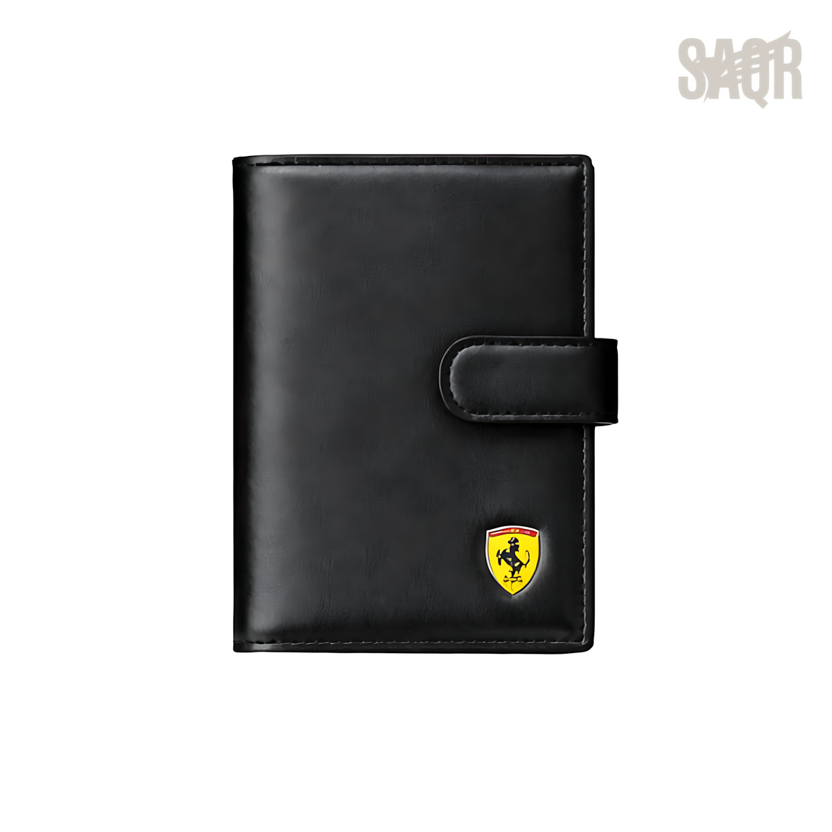Ferrari Bag | Black Leather Horse Wallet