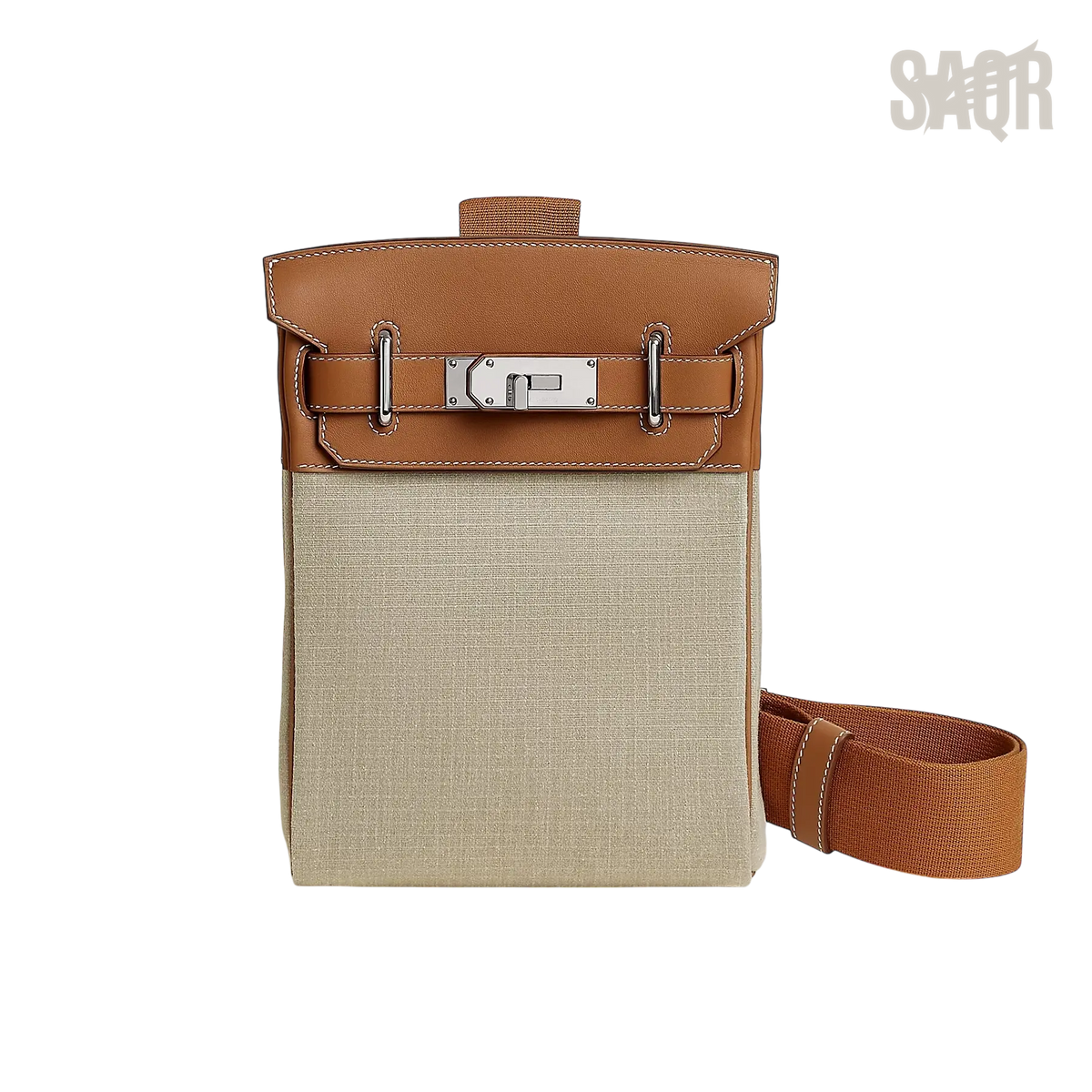 Hermès HAC À Dos Backpack – Ficelle / Gold - View 1